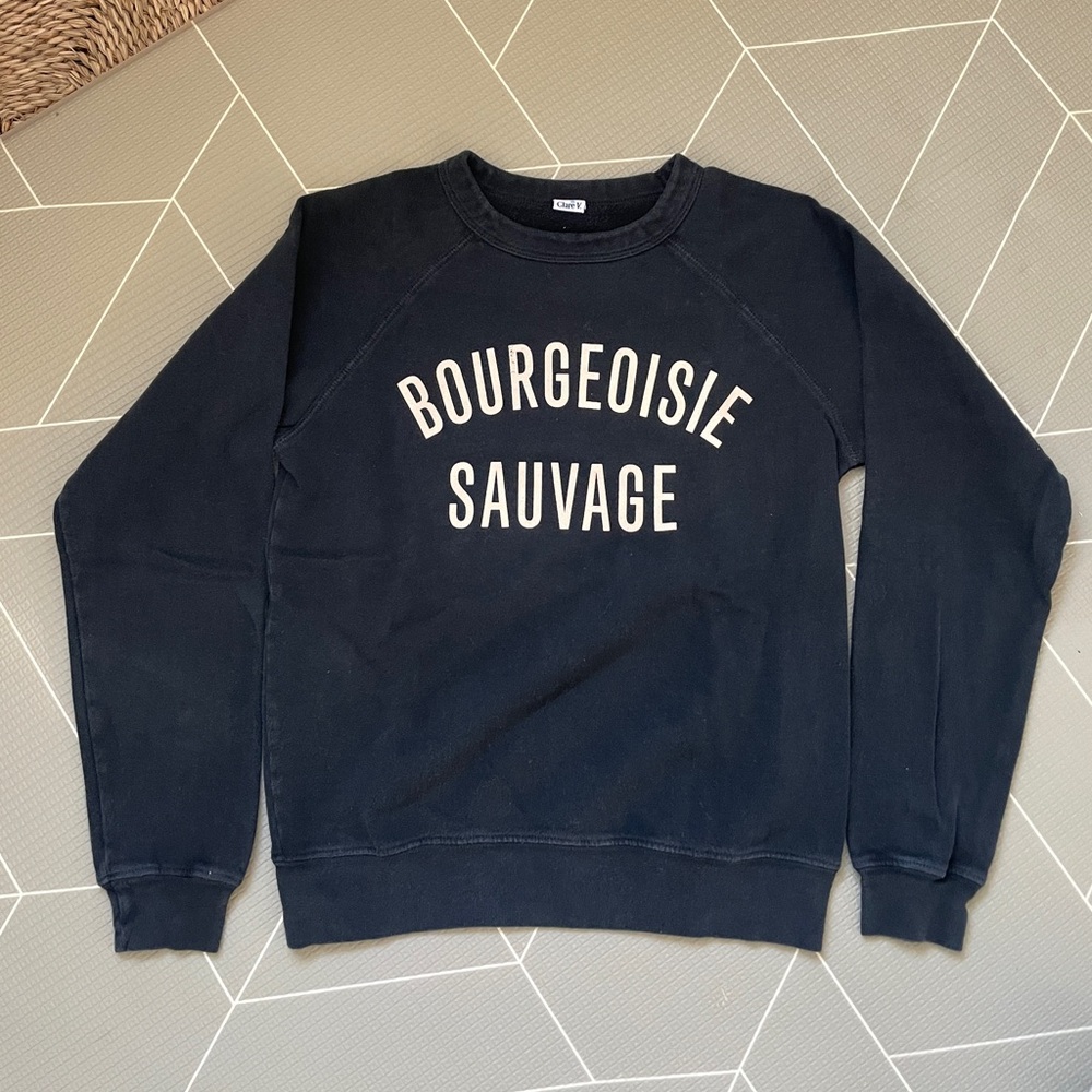 Clare V. Black Sweatshirt